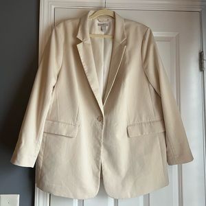 Beige Oversized Blazer